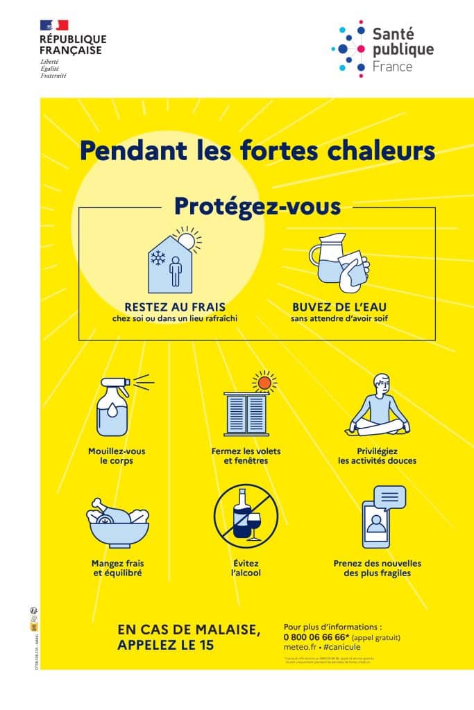 les bons gestes canicule 2025
