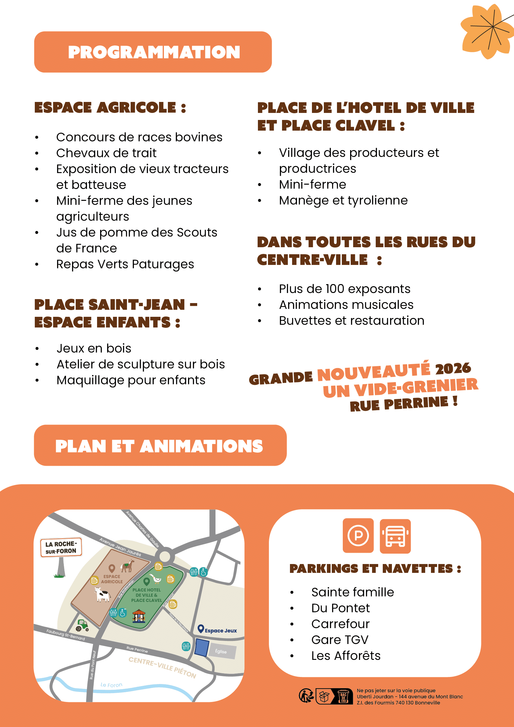 Programmation Foire de la saint denis 2026
